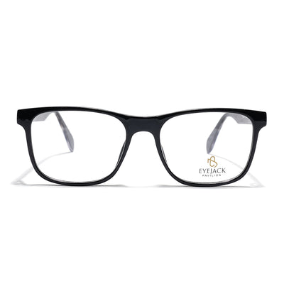 Eyejack Shine Black Wayfarer Eyeglasses for Men & Women (163003FCL2253)