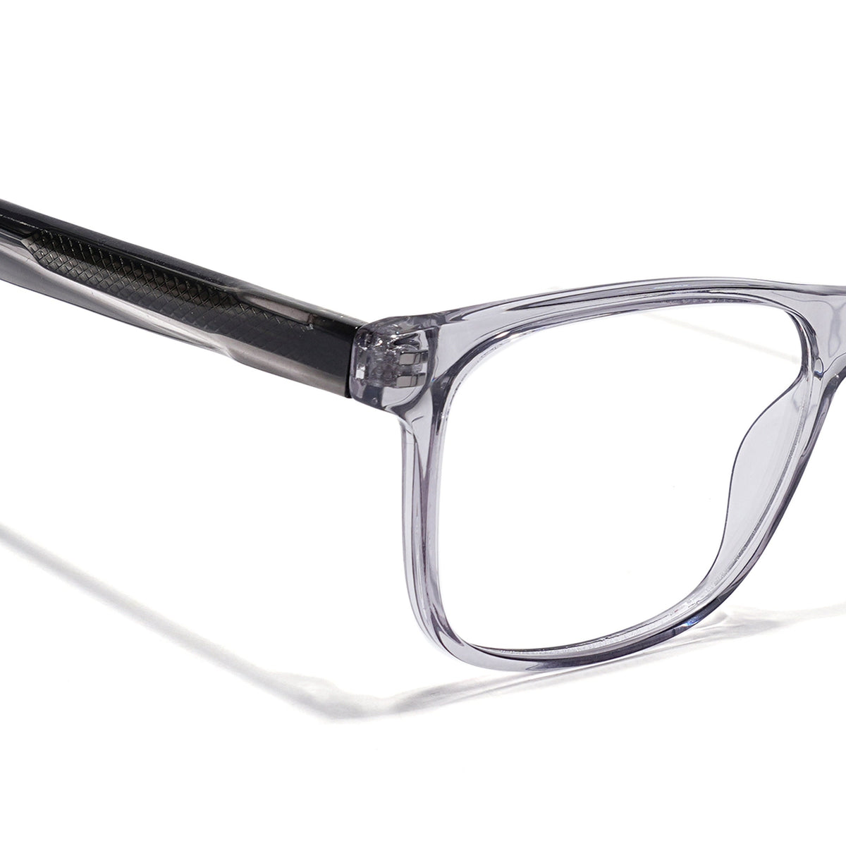 Eyejack Grey Wayfarer Eyeglasses for Men & Women (163003FCL2254)