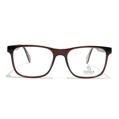 Eyejack Brown Wayfarer Eyeglasses for Men & Women (163003FCL2255)