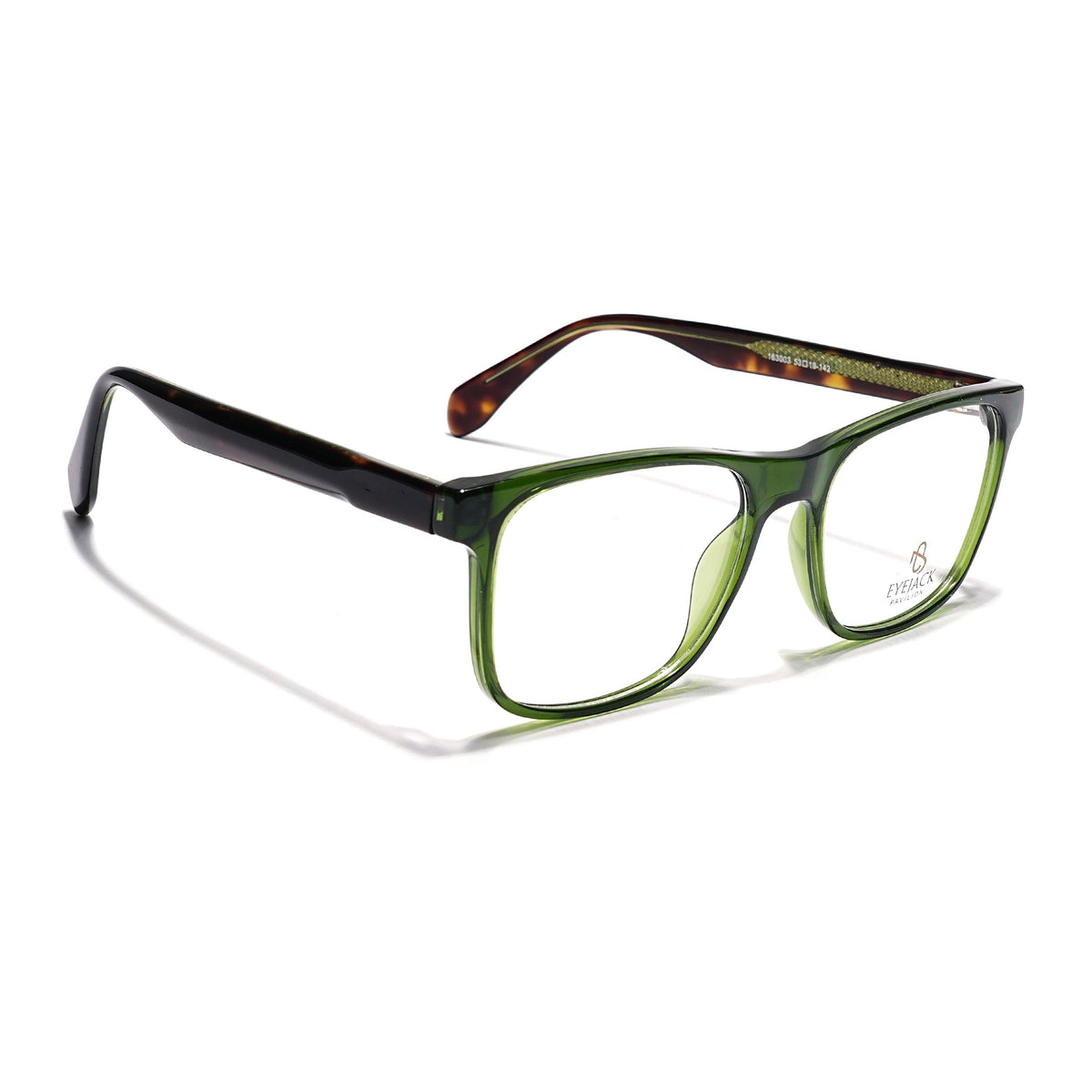 Eyejack Green Wayfarer Eyeglasses for Men & Women (163003FCL2258)