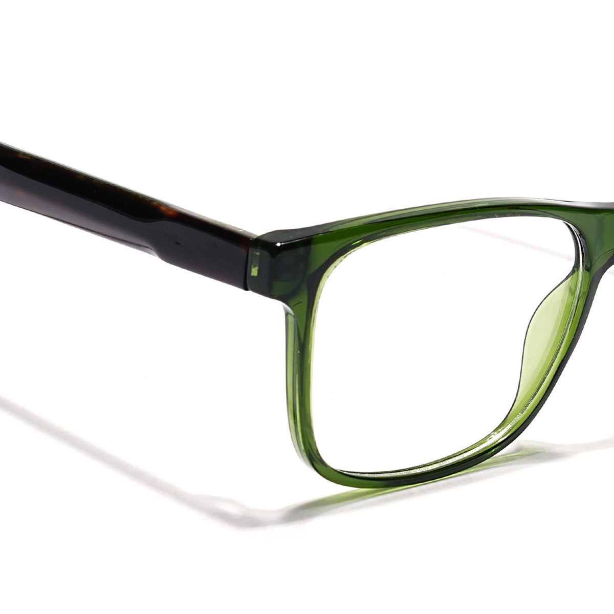 Eyejack Green Wayfarer Eyeglasses for Men & Women (163003FCL2258)