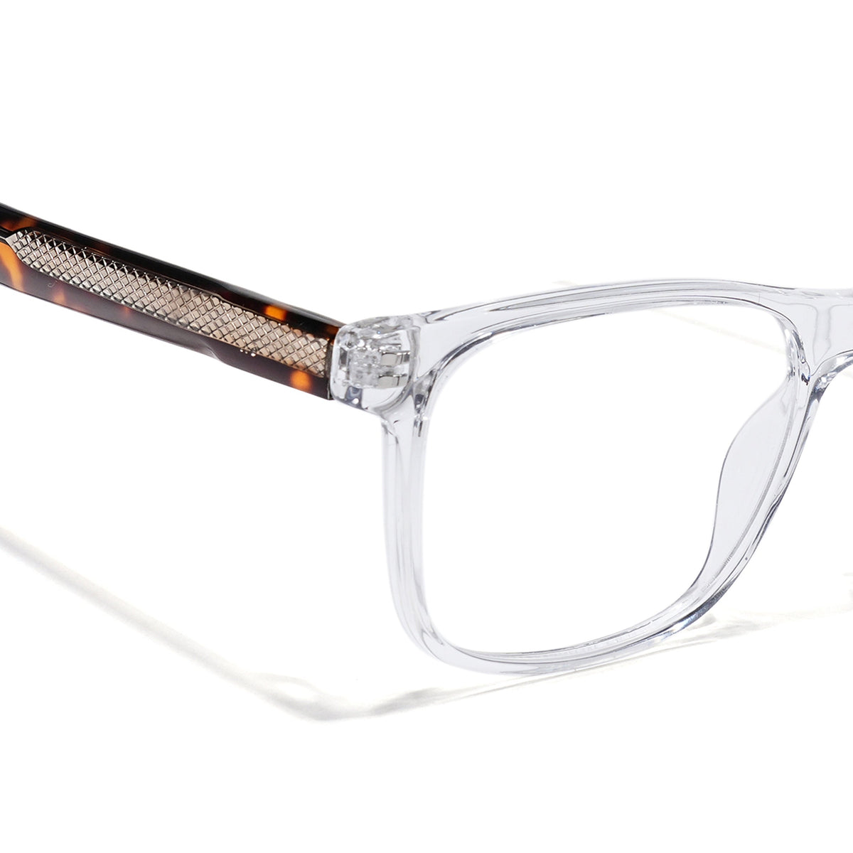 Eyejack Transparent Wayfarer Eyeglasses for Men & Women (163003FCL2259)