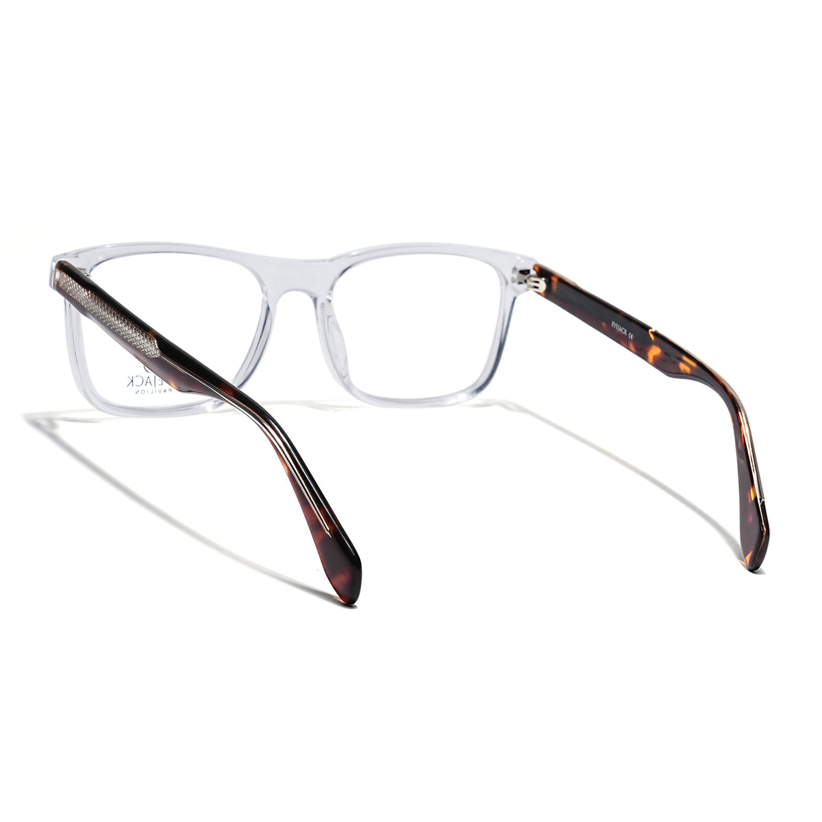 Eyejack Transparent Wayfarer Eyeglasses for Men & Women (163003FCL2259)