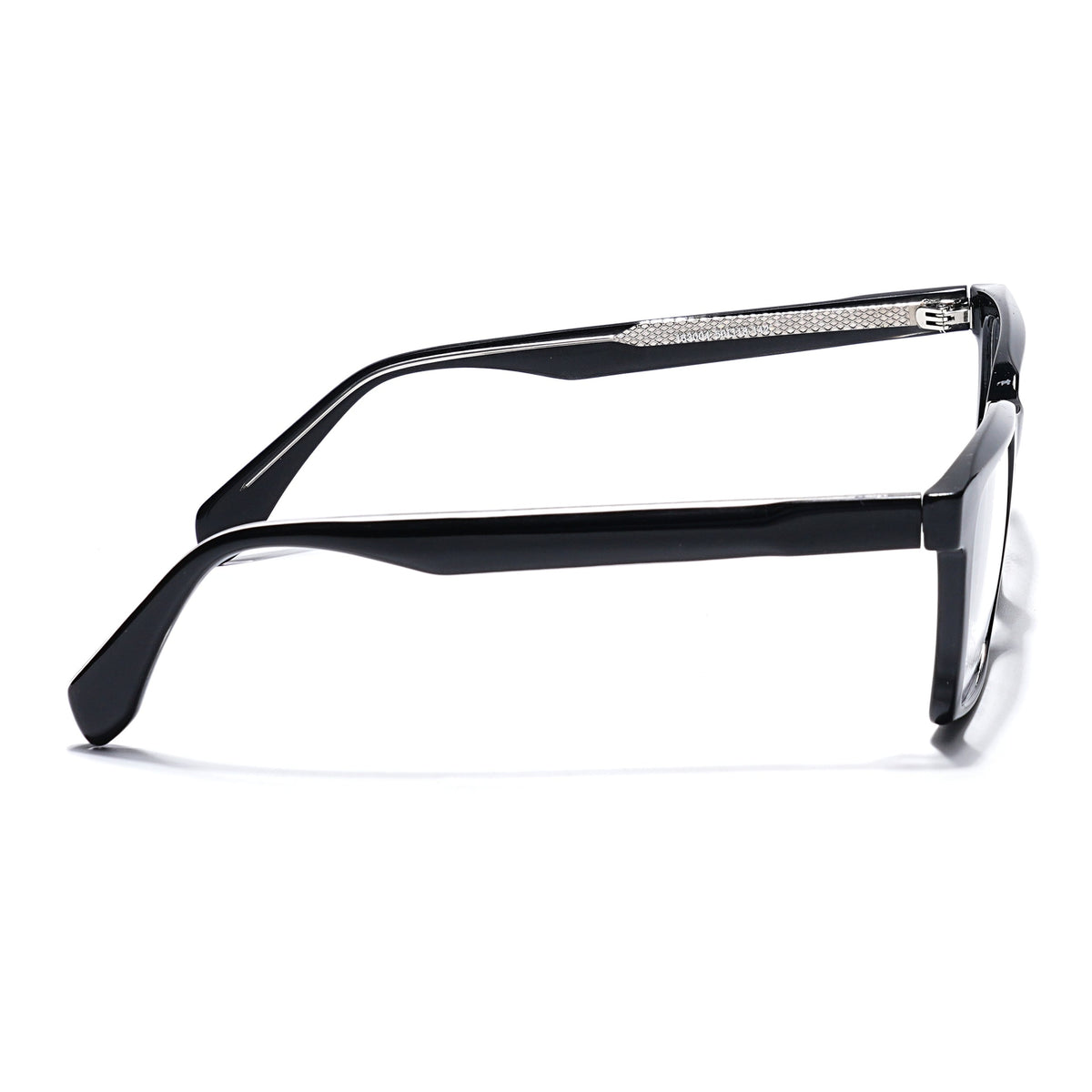 Eyejack Shine Black Rectangle Eyeglasses for Men & Women (163004FCL2260)