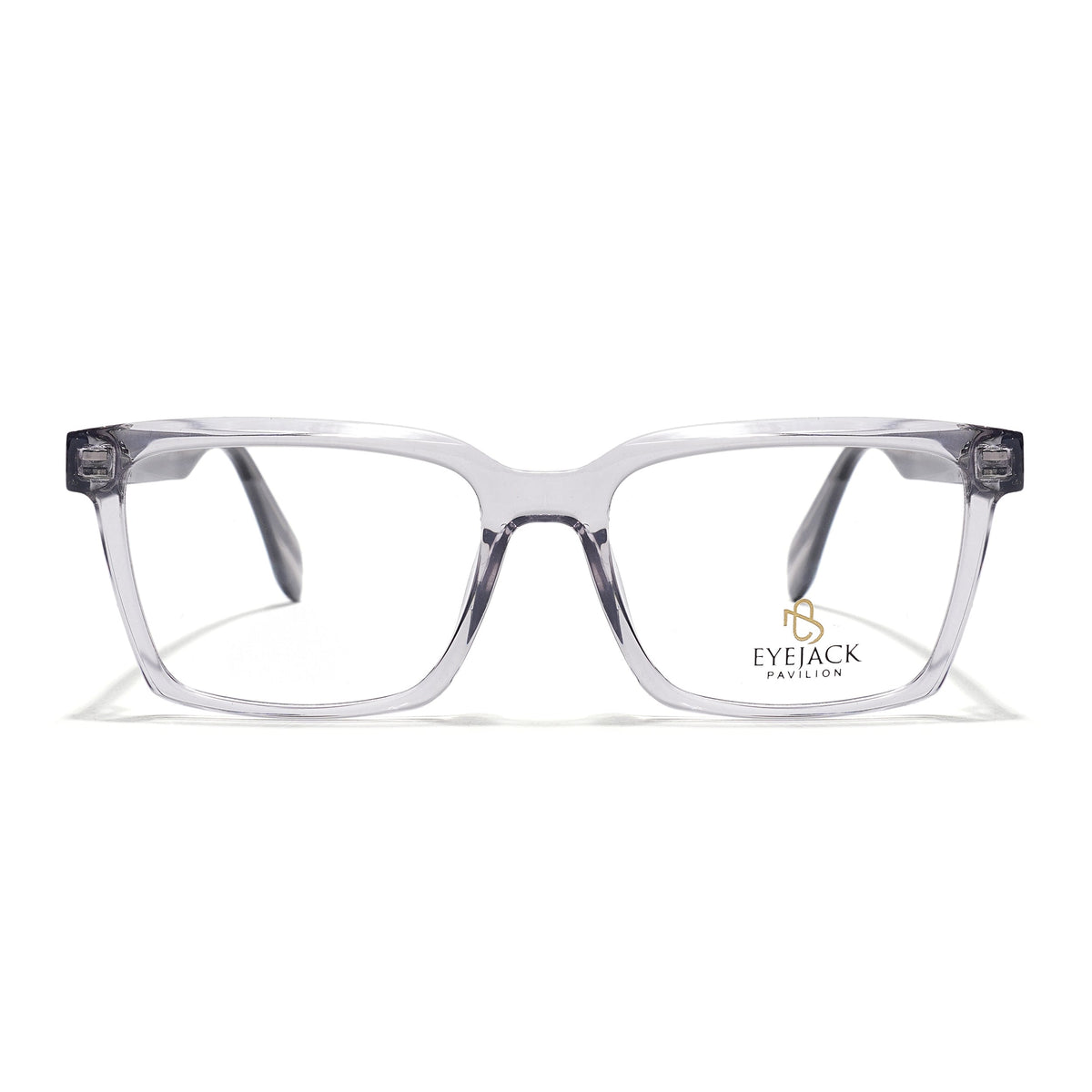 Eyejack Grey Rectangle Eyeglasses for Men & Women (163004FCL2262)