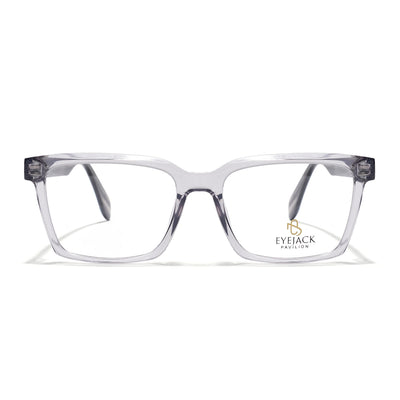 Eyejack Grey Rectangle Eyeglasses for Men & Women (163004FCL2262)