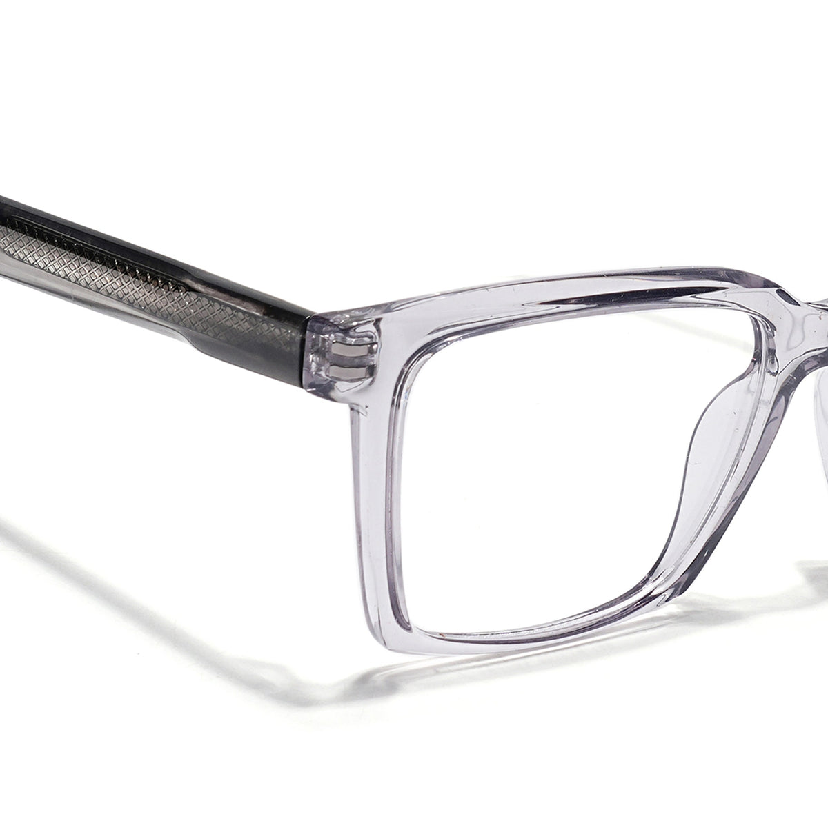 Eyejack Grey Rectangle Eyeglasses for Men & Women (163004FCL2262)