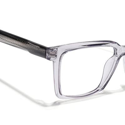 Eyejack Grey Rectangle Eyeglasses for Men & Women (163004FCL2262)