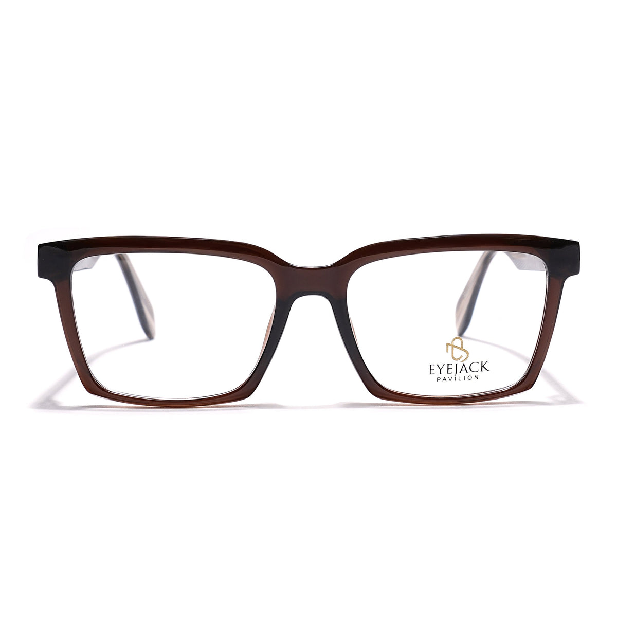 Eyejack Brown Rectangle Eyeglasses for Men & Women (163004FCL2263)