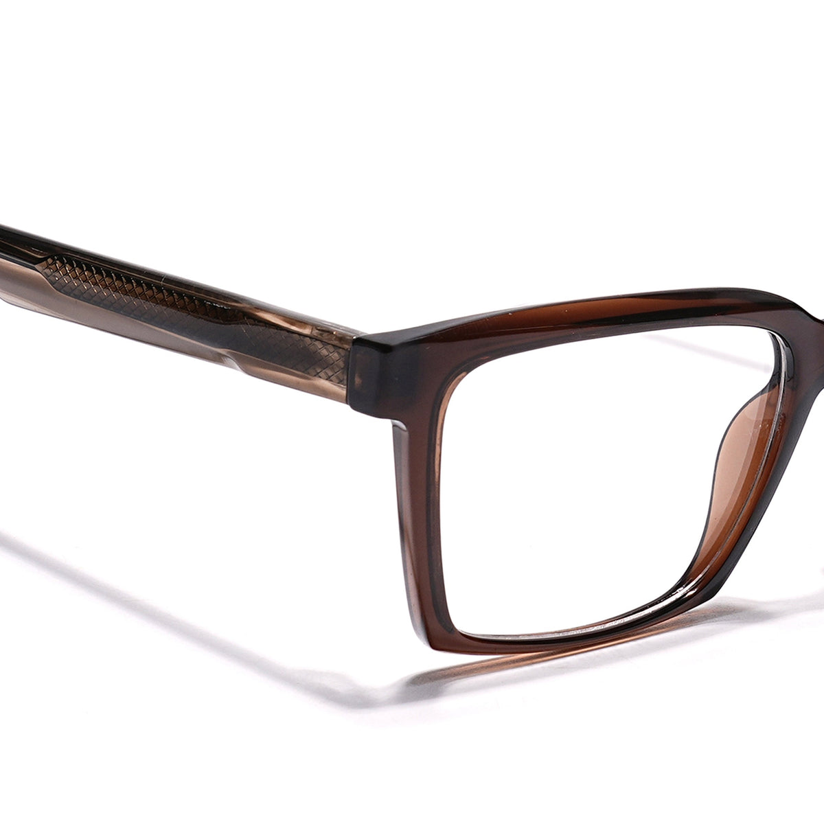 Eyejack Brown Rectangle Eyeglasses for Men & Women (163004FCL2263)
