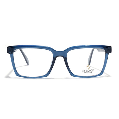 Eyejack Blue Rectangle Eyeglasses for Men & Women (163004FCL2265)