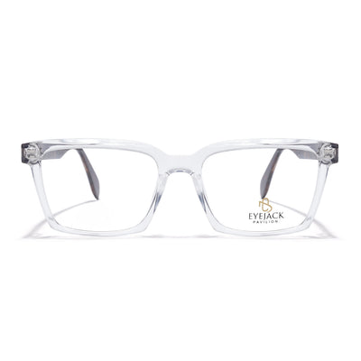 Eyejack Transparent Rectangle Eyeglasses for Men & Women (163004FCL2267)