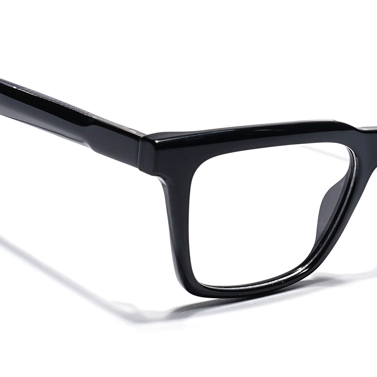 Eyejack Shine Black Wayfarer Eyeglasses for Men & Women (163005FCL2268)