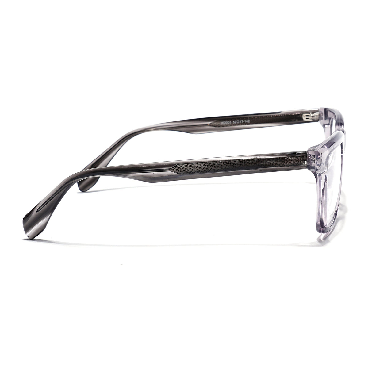 Eyejack Grey Wayfarer Eyeglasses for Men & Women (163005FCL2270)
