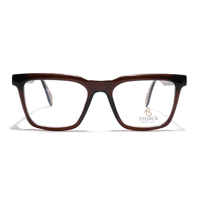 Eyejack Brown Wayfarer Eyeglasses for Men & Women (163005FCL2271)