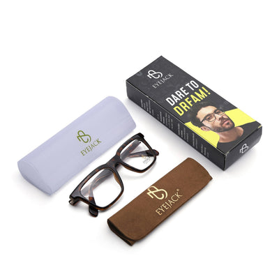 Eyejack Demi Brown Wayfarer Eyeglasses for Men & Women (163005FCL2272)
