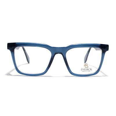 Eyejack Blue Wayfarer Eyeglasses for Men & Women (163005FCL2273)