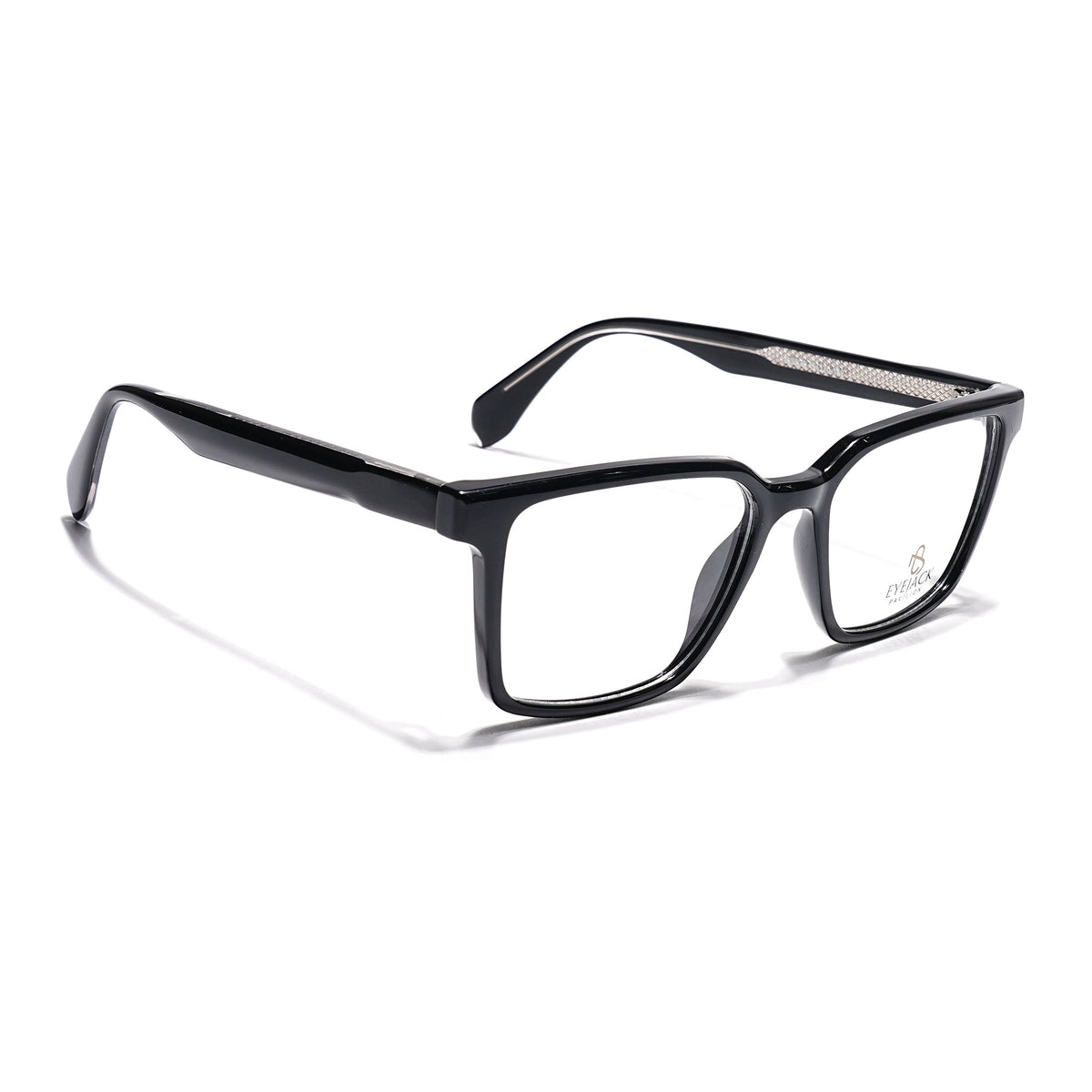 Eyejack Shine Black Wayfarer Eyeglasses for Men & Women (163006FCL2276)