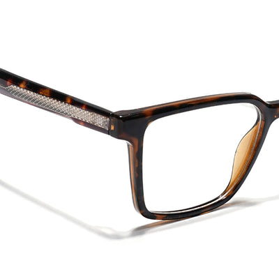 Eyejack Demi Brown Wayfarer Eyeglasses for Men & Women (163006FCL2280)