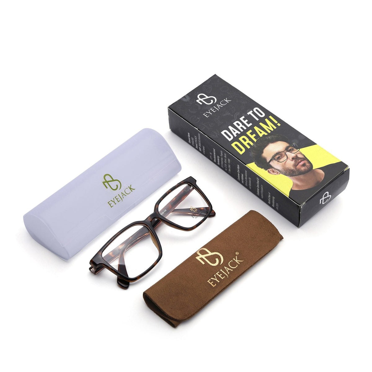 Eyejack Demi Brown Wayfarer Eyeglasses for Men & Women (163006FCL2280)