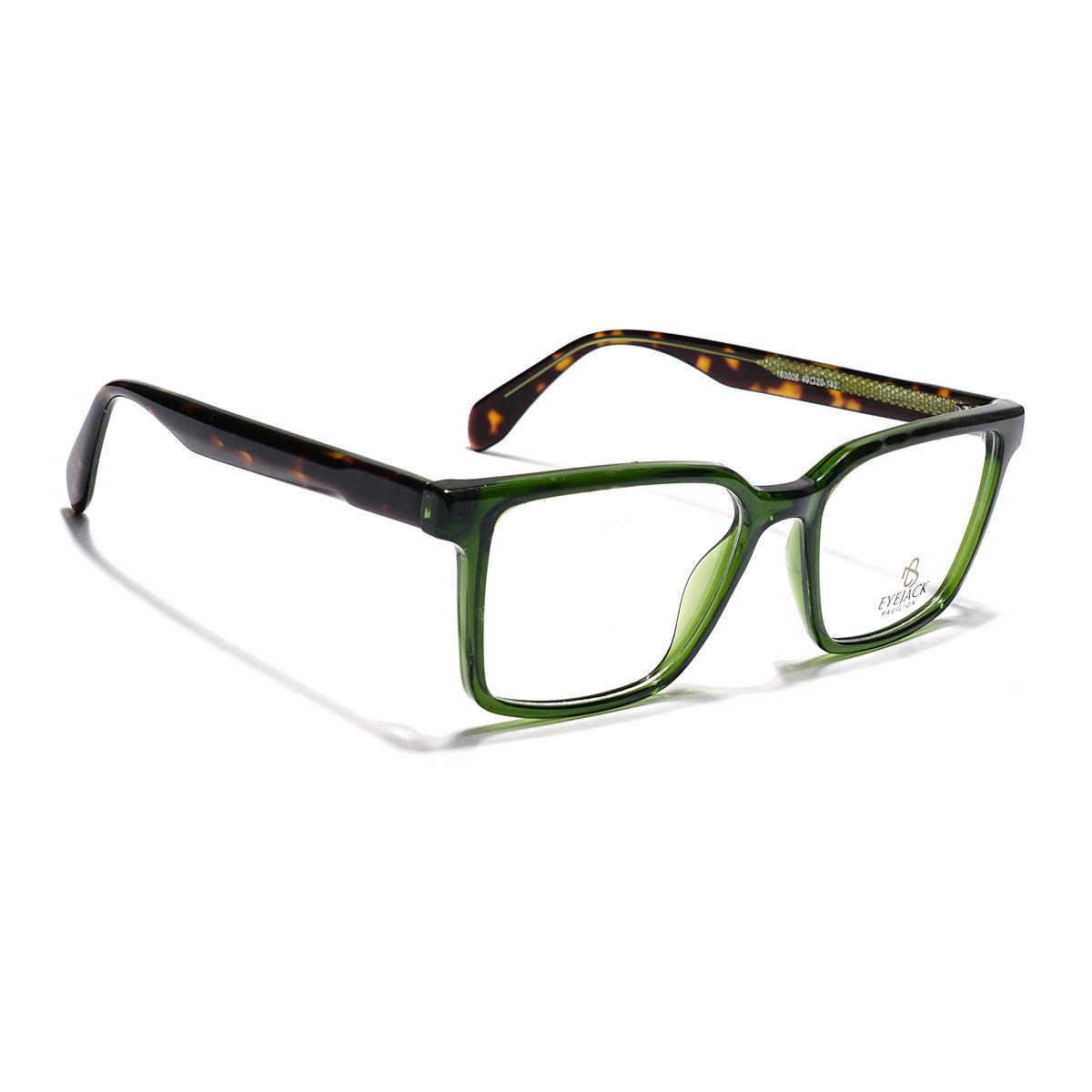 Eyejack Green Wayfarer Eyeglasses for Men & Women (163006FCL2282)