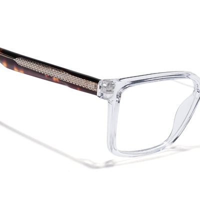Eyejack Transparent Wayfarer Eyeglasses for Men & Women (163006FCL2283)