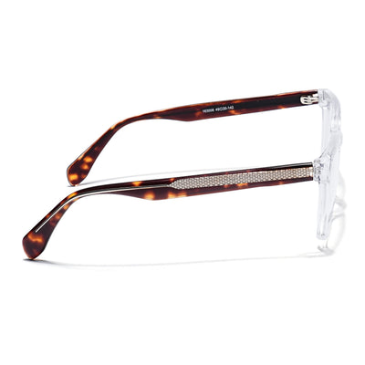Eyejack Transparent Wayfarer Eyeglasses for Men & Women (163006FCL2283)