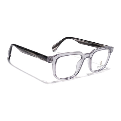 Eyejack Grey Square Eyeglasses for Men & Women (163007FCL2286)