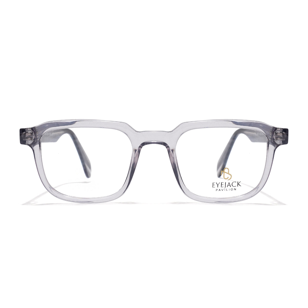 Eyejack Grey Square Eyeglasses for Men & Women (163007FCL2286)