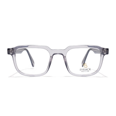 Eyejack Grey Square Eyeglasses for Men & Women (163007FCL2286)