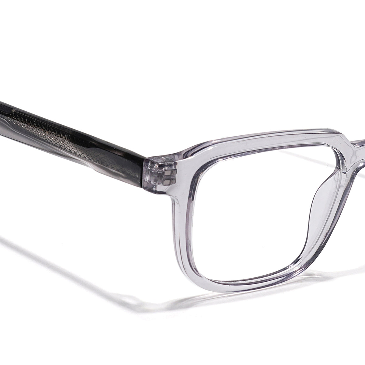 Eyejack Grey Square Eyeglasses for Men & Women (163007FCL2286)