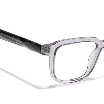 Eyejack Grey Square Eyeglasses for Men & Women (163007FCL2286)