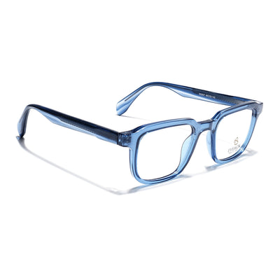 Eyejack Blue Square Eyeglasses for Men & Women (163007FCL2289)
