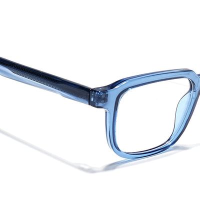 Eyejack Blue Square Eyeglasses for Men & Women (163007FCL2289)