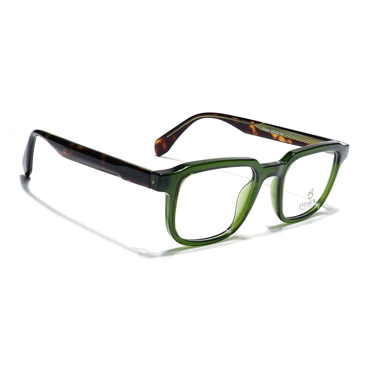 Eyejack Green Square Eyeglasses for Men & Women (163007FCL2290)