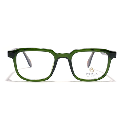 Eyejack Green Square Eyeglasses for Men & Women (163007FCL2290)