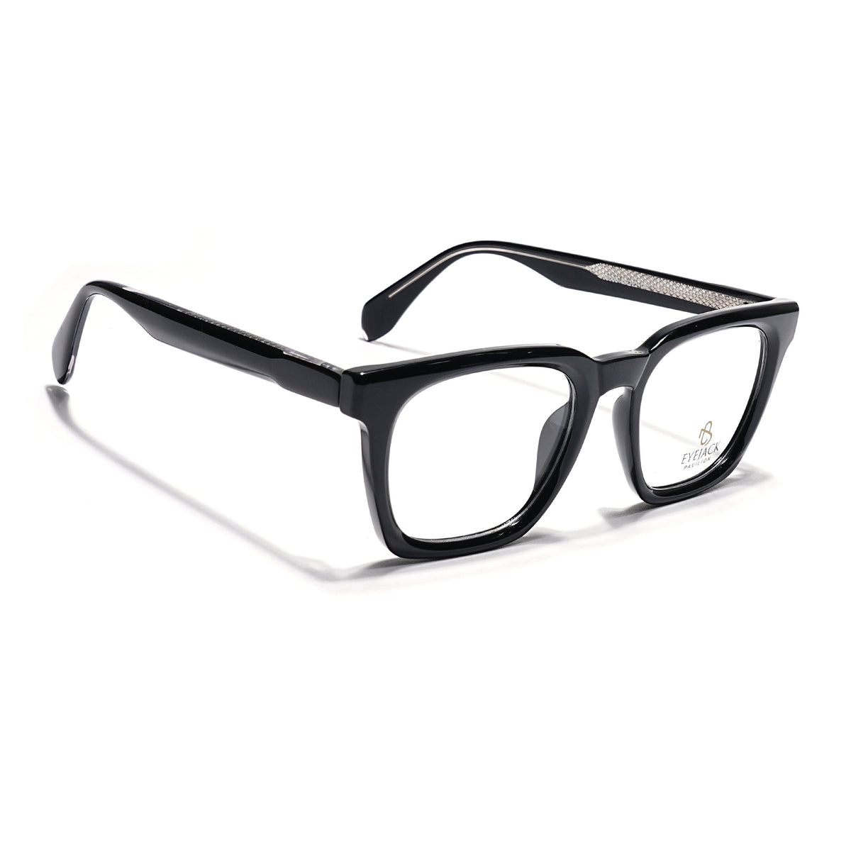 Eyejack Shine Black Wayfarer Eyeglasses for Men & Women (163008FCL2292)