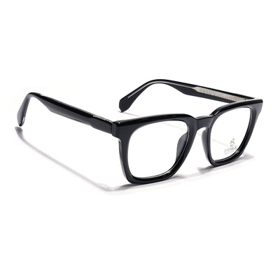 Eyejack Shine Black Wayfarer Eyeglasses for Men & Women (163008FCL2292)
