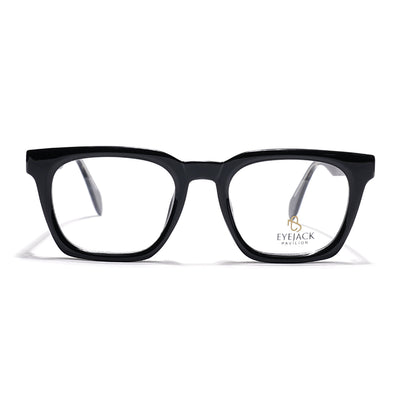 Eyejack Shine Black Wayfarer Eyeglasses for Men & Women (163008FCL2292)