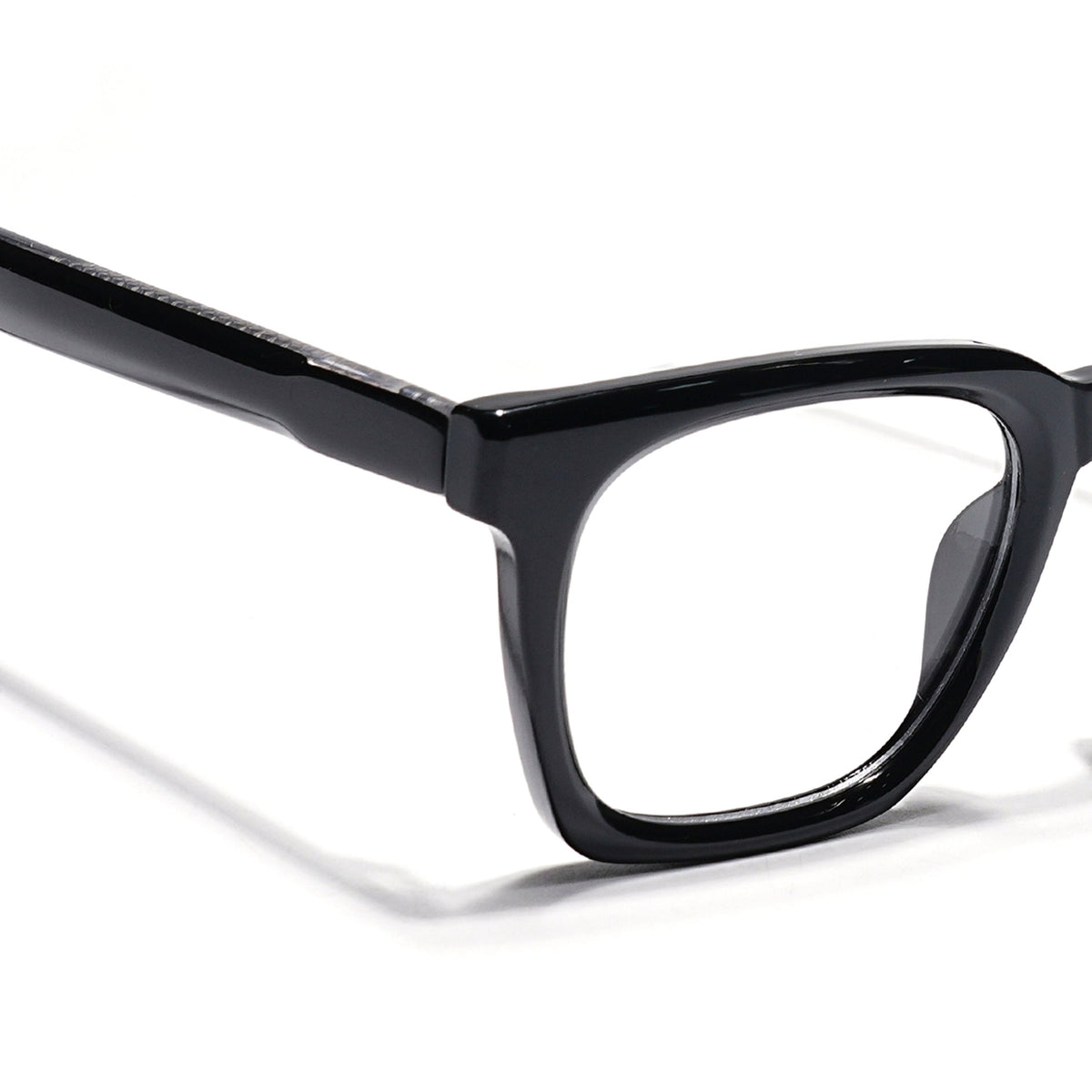 Eyejack Shine Black Wayfarer Eyeglasses for Men & Women (163008FCL2292)