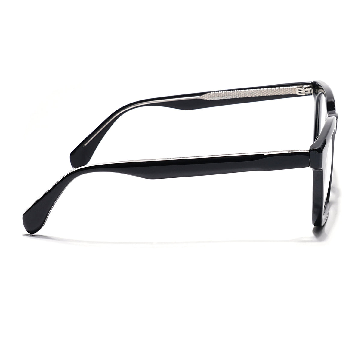 Eyejack Shine Black Wayfarer Eyeglasses for Men & Women (163008FCL2292)