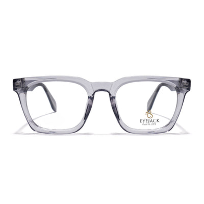 Eyejack Grey Wayfarer Eyeglasses for Men & Women (163008FCL2294)