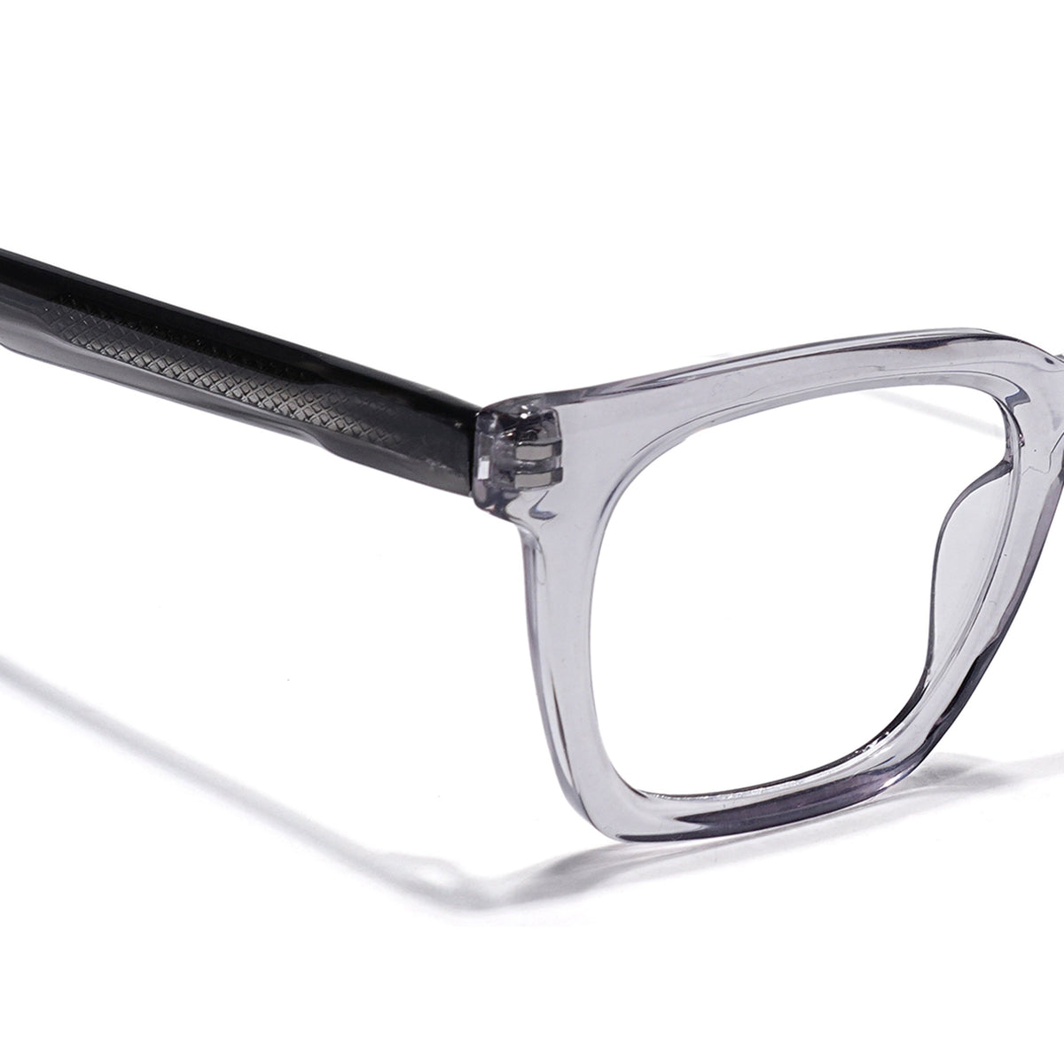 Eyejack Grey Wayfarer Eyeglasses for Men & Women (163008FCL2294)