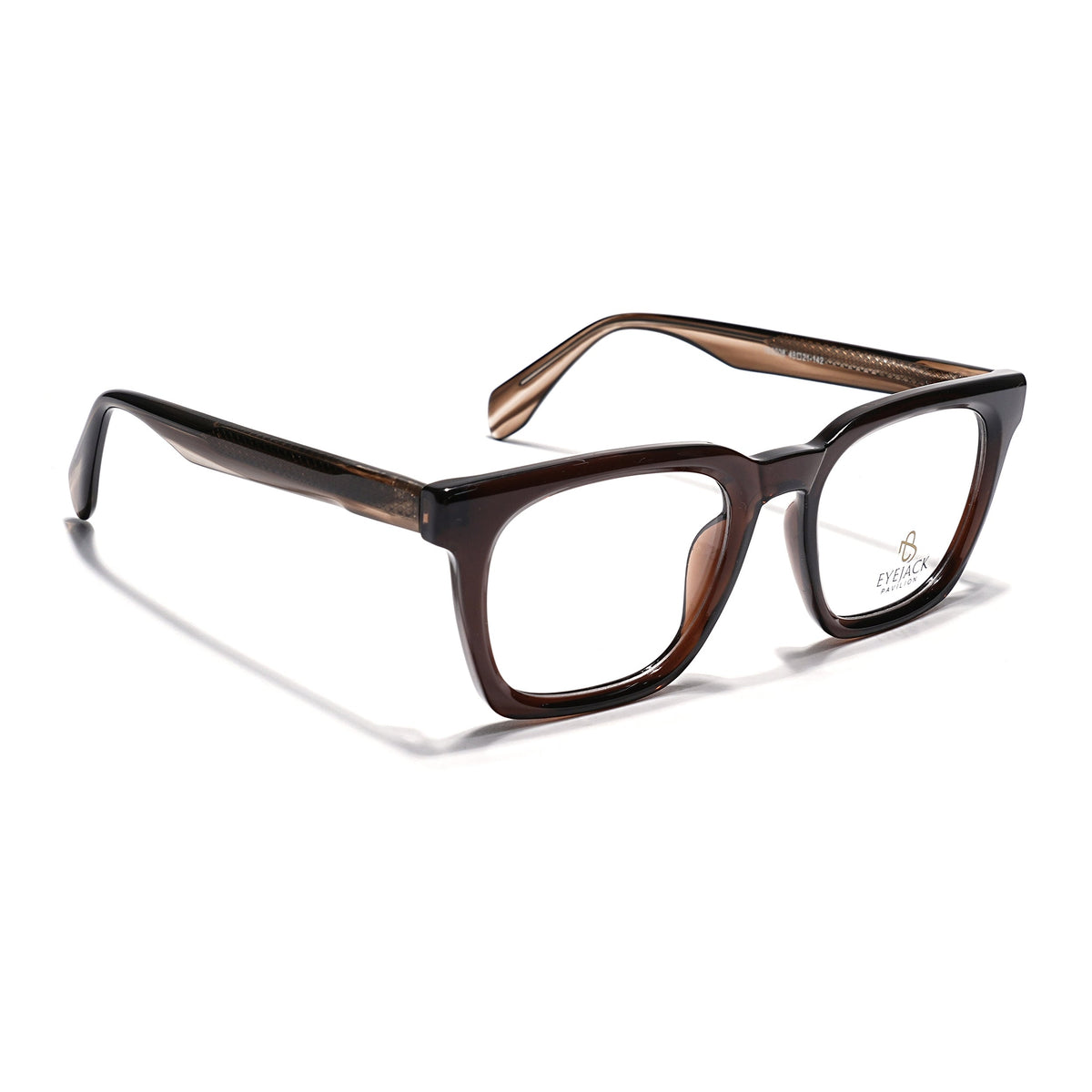 Eyejack Brown Wayfarer Eyeglasses for Men & Women (163008FCL2295)