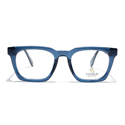 Eyejack Blue Wayfarer Eyeglasses for Men & Women (163008FCL2297)