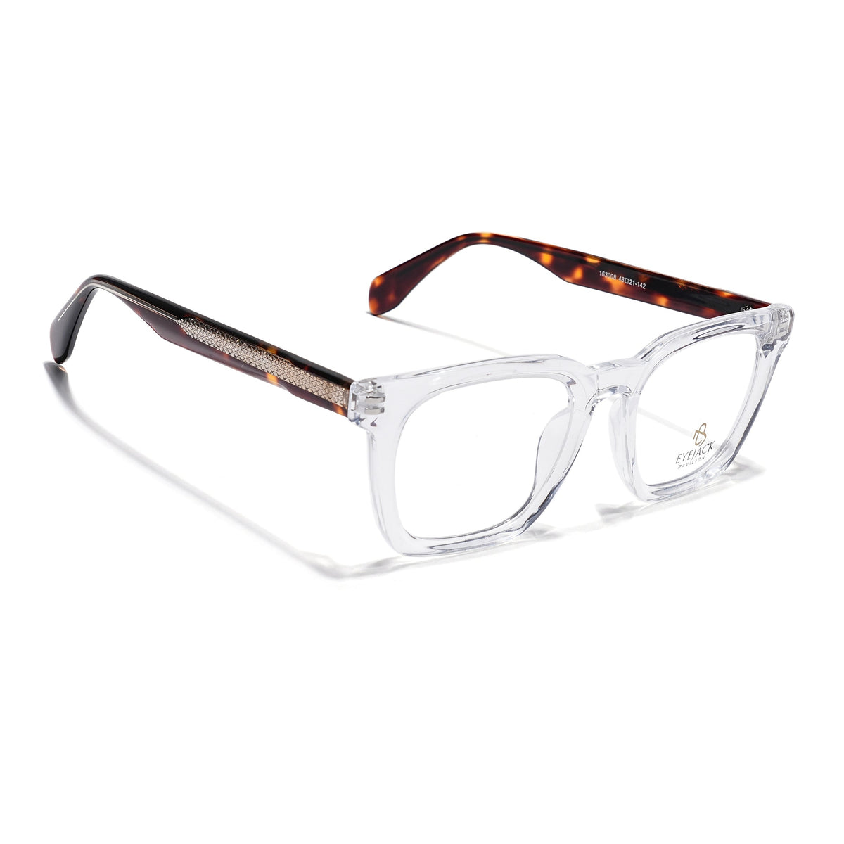Eyejack Transparent Wayfarer Eyeglasses for Men & Women (163008FCL2299)