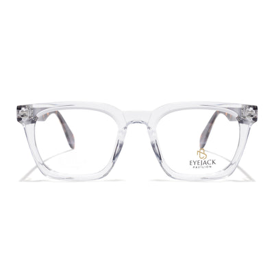 Eyejack Transparent Wayfarer Eyeglasses for Men & Women (163008FCL2299)