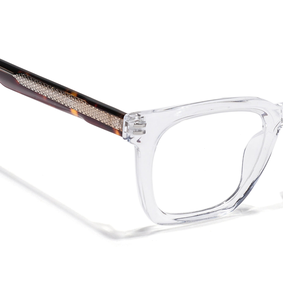 Eyejack Transparent Wayfarer Eyeglasses for Men & Women (163008FCL2299)