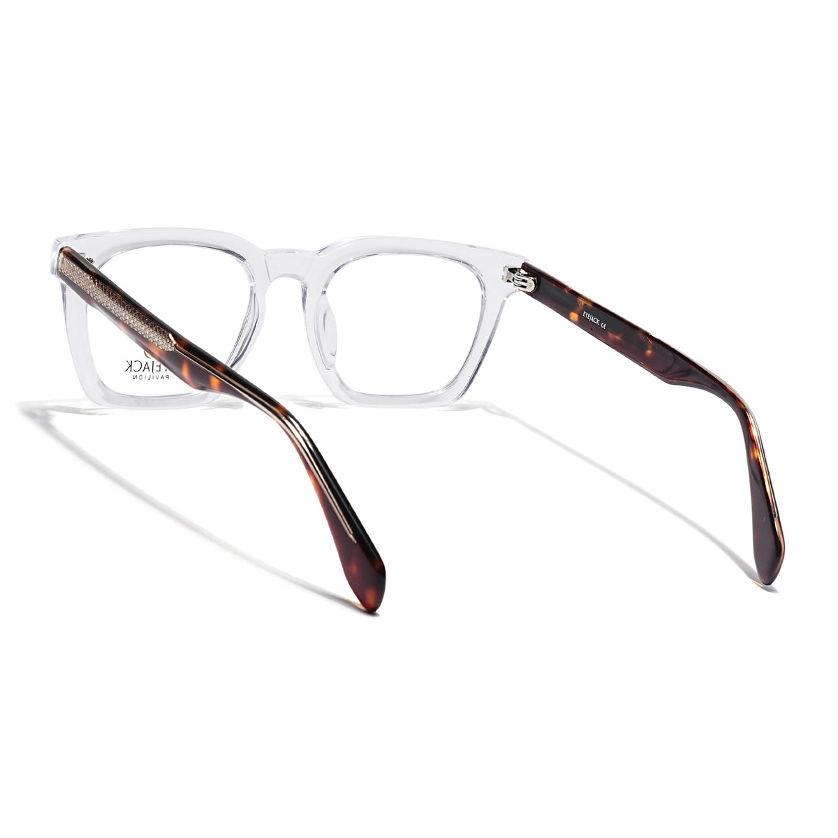 Eyejack Transparent Wayfarer Eyeglasses for Men & Women (163008FCL2299)