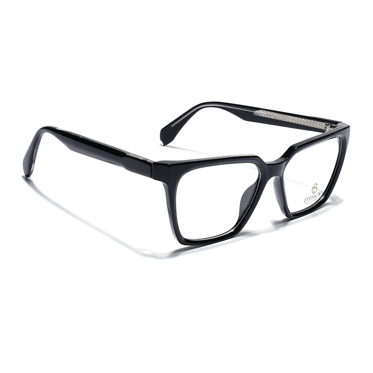 Eyejack Shine Black Wayfarer Eyeglasses for Men & Women (163009FCL2300)
